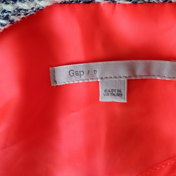 Gap Cotton Jacket with Side Pockets Blue & White like new Zipper front - Picture 7 of 8